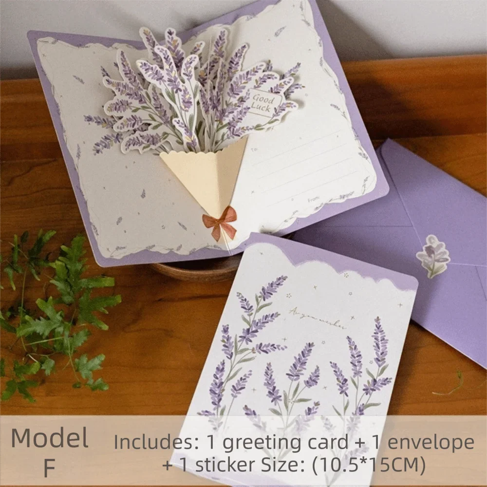 3D Pop-Up Flower Greeting Card – Handmade Valentine's Day Card