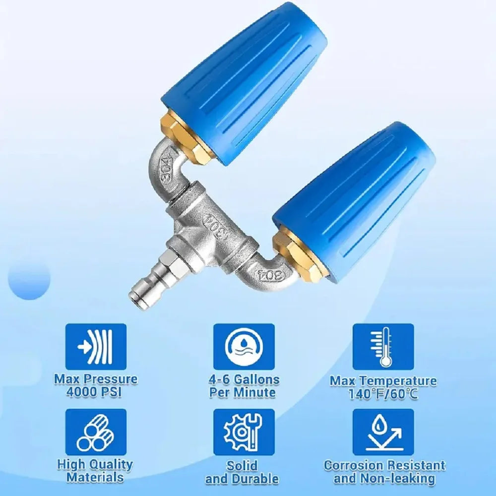 Turbo Aluminum Swivel Nozzle for High Pressure Washers | CE