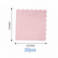 Pink Scalloped Disposable Tableware Set – Plates, Cups & Napkins