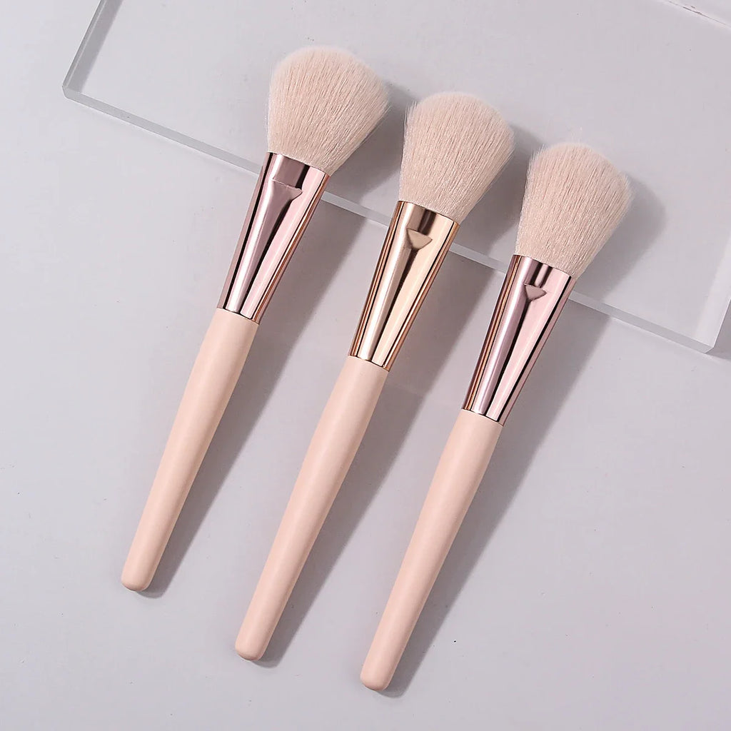 3-Piece Soft Fluffy Blush Brush Set – Highlight & Contour