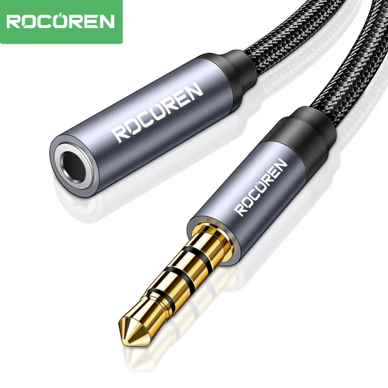 Rocoren 3.5mm AUX Audio Extension Cable Male to Female
