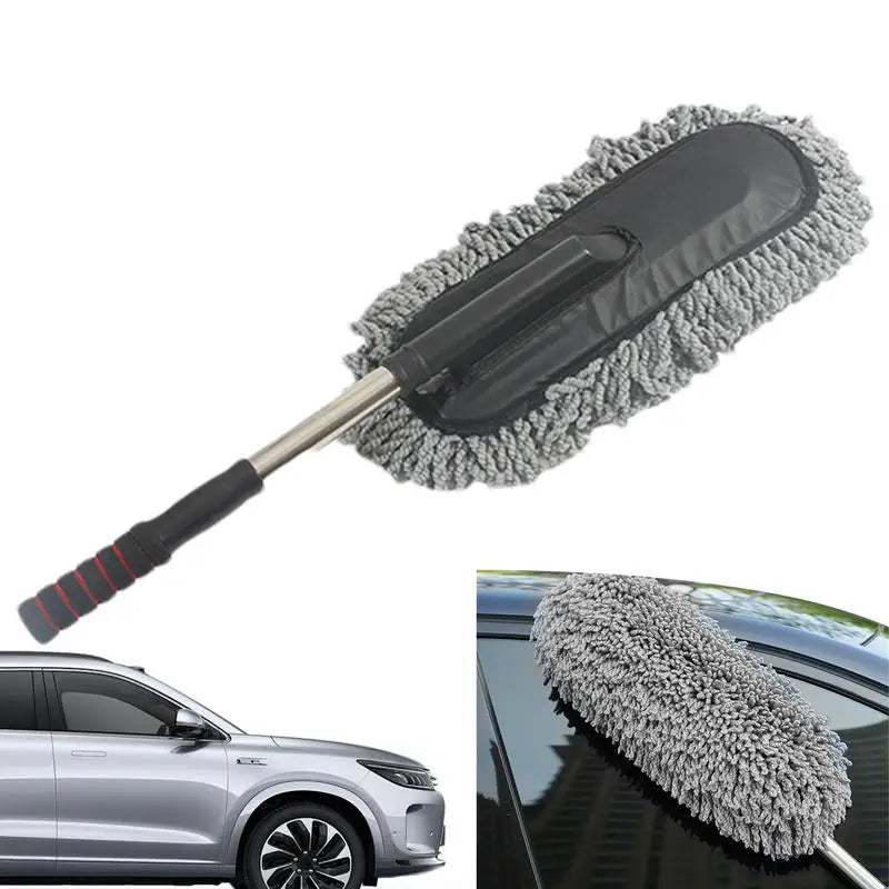 Telescopic Microfiber Car Duster – Extendable Handle
