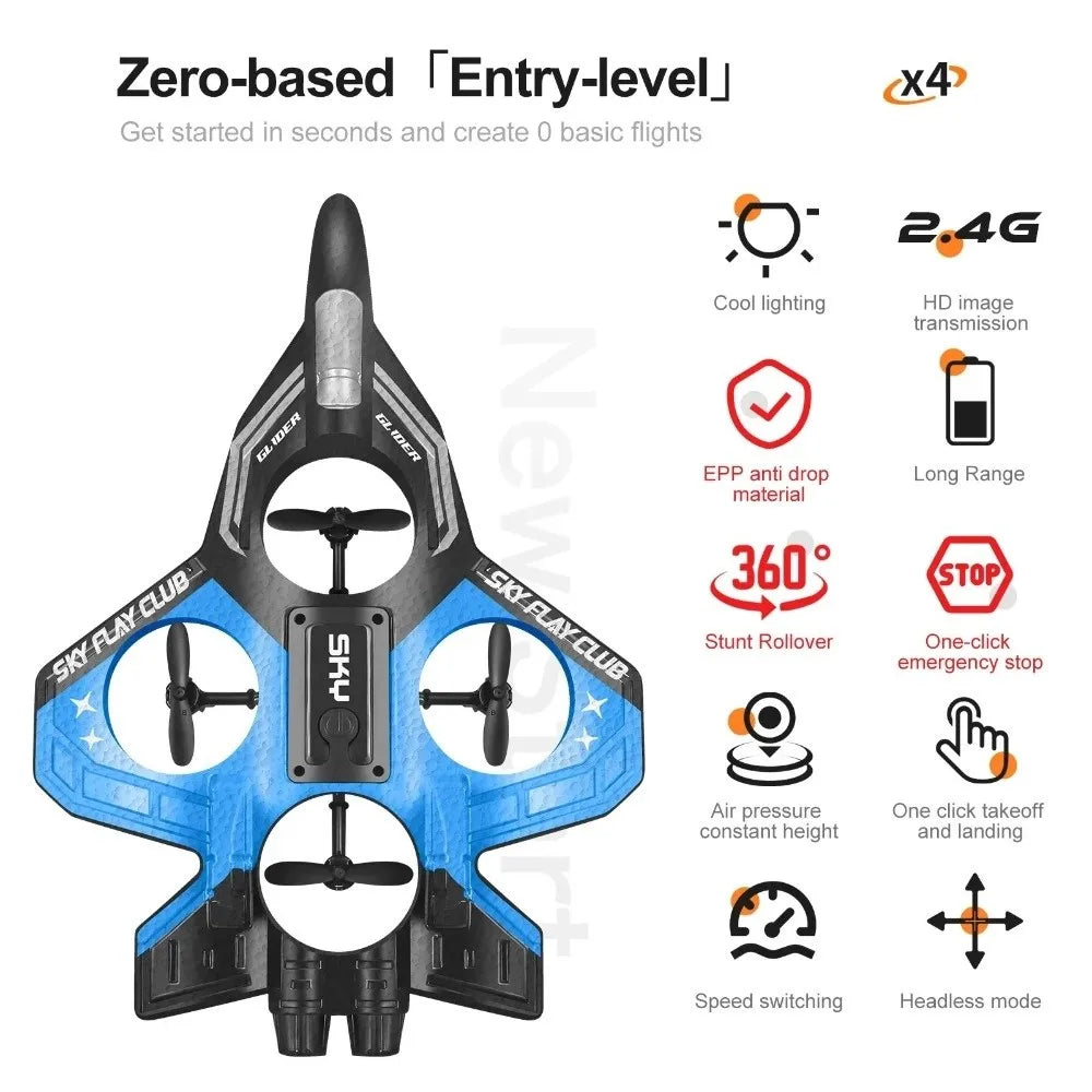 2.4GHz Foam RC Stunt Quadcopter – Kids Remote Control Drone