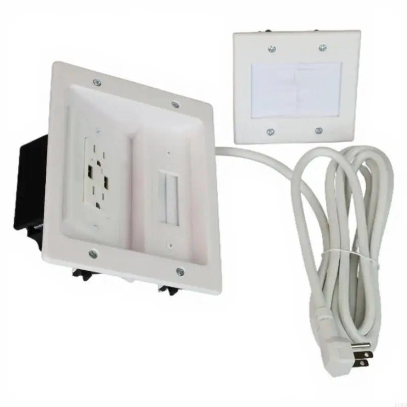 Plastic US Wall Outlet Cover – Tool-Free Install | 110V–240V