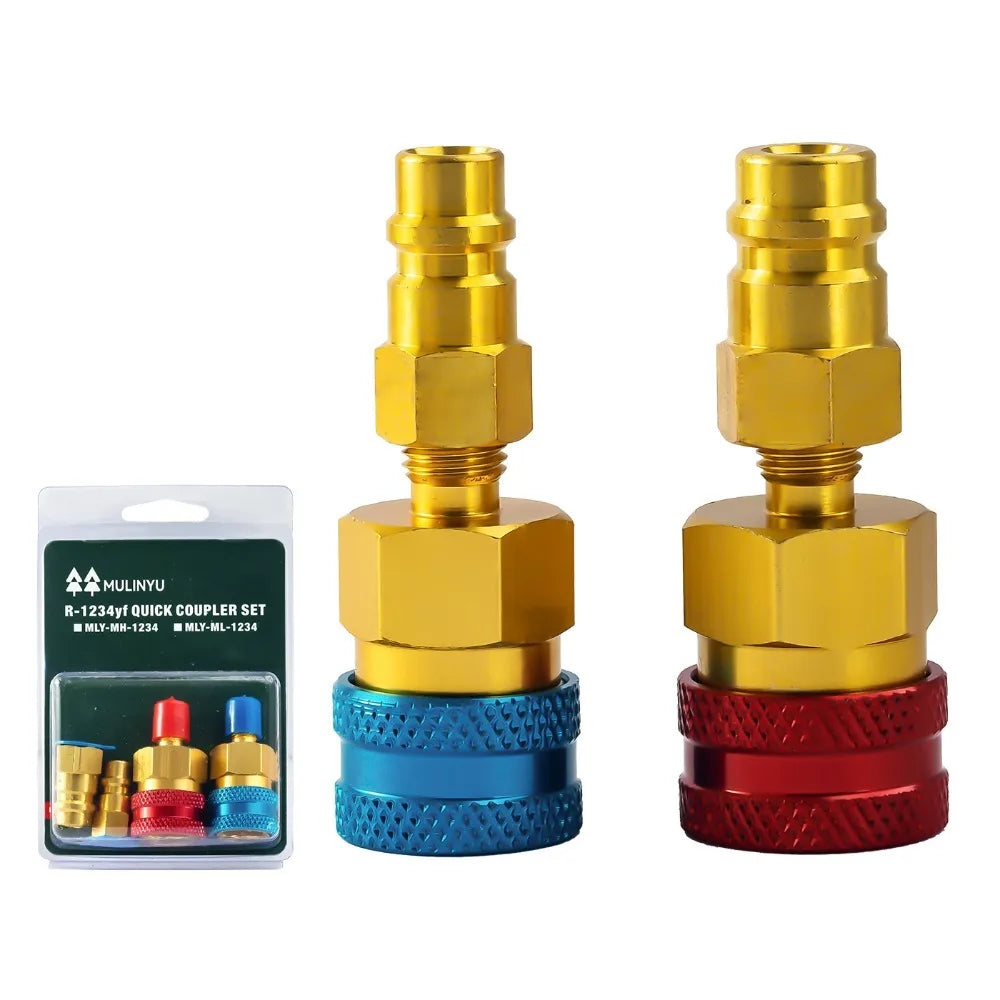 R1234YF to R134A Quick Coupler Adapter Kit – High & Low Side