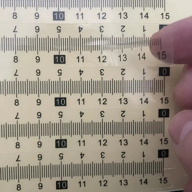 10-Piece Self-Adhesive Ruler Set | PVC Measuring Stickers