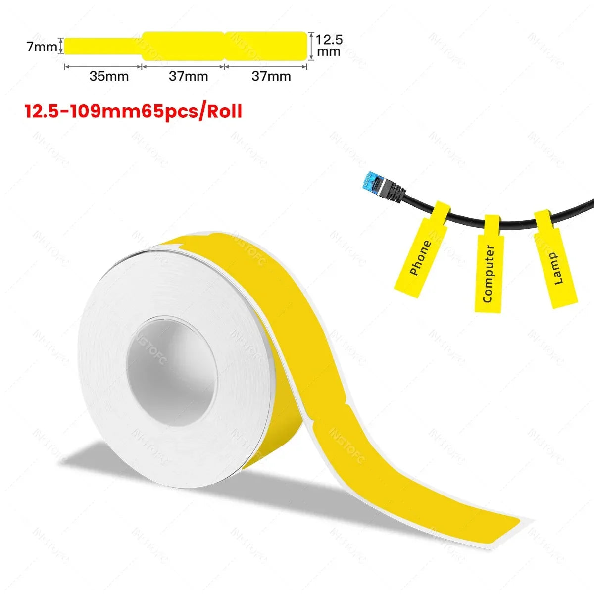Thermal Label Tape 12–15mm Roll for Marklife P11 P12 DELI Q2 D30