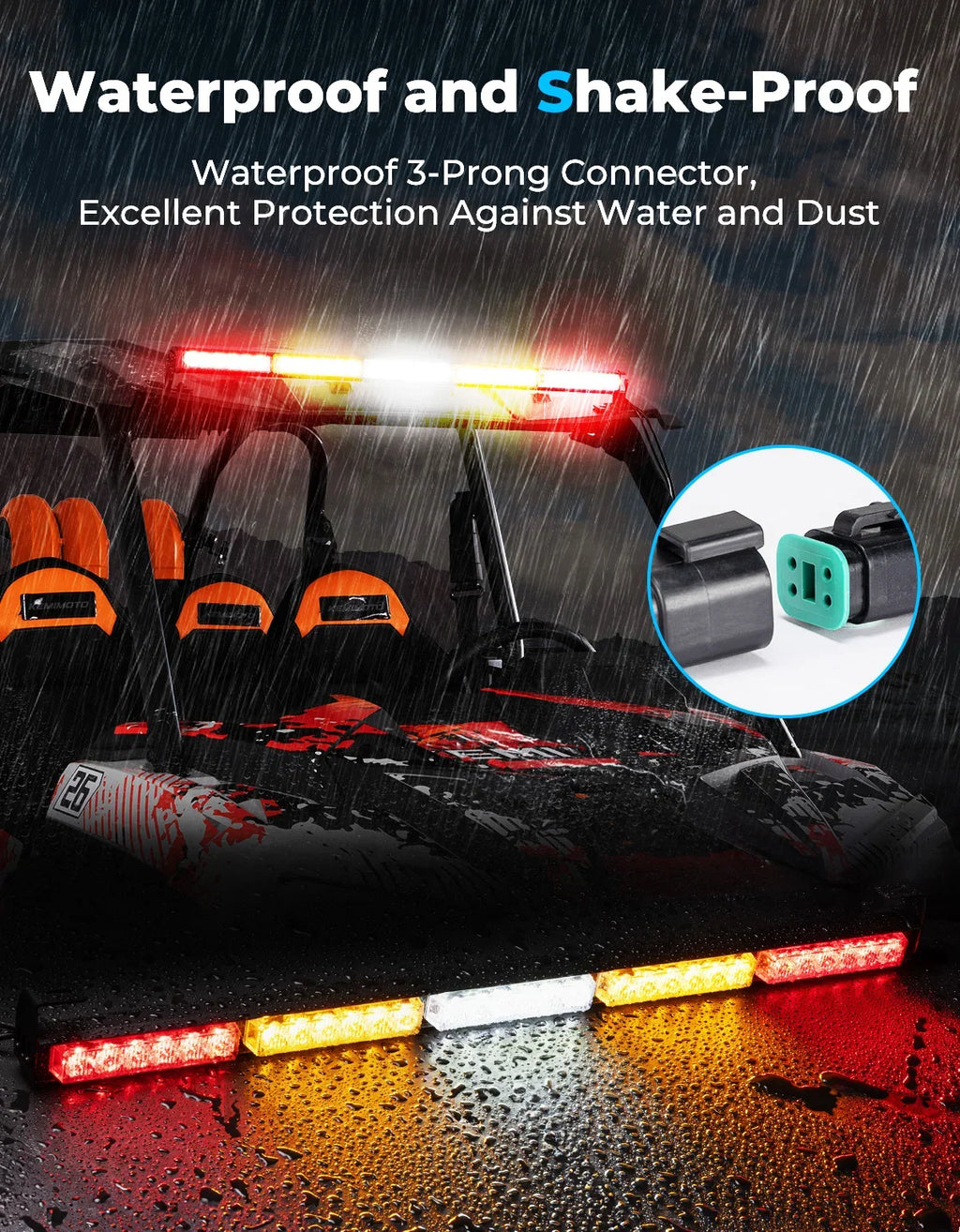 KEMIMOTO 30" UTV LED Chase Light Bar | Polaris Can-Am RZR