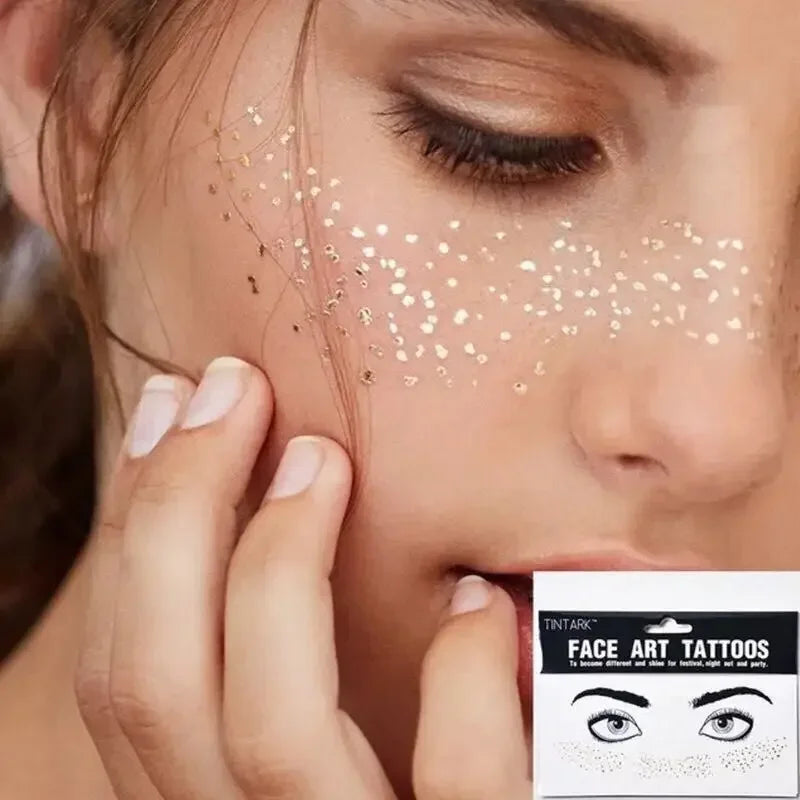 Face Diamond Temporary Tattoo Stickers – Waterproof Party Gems