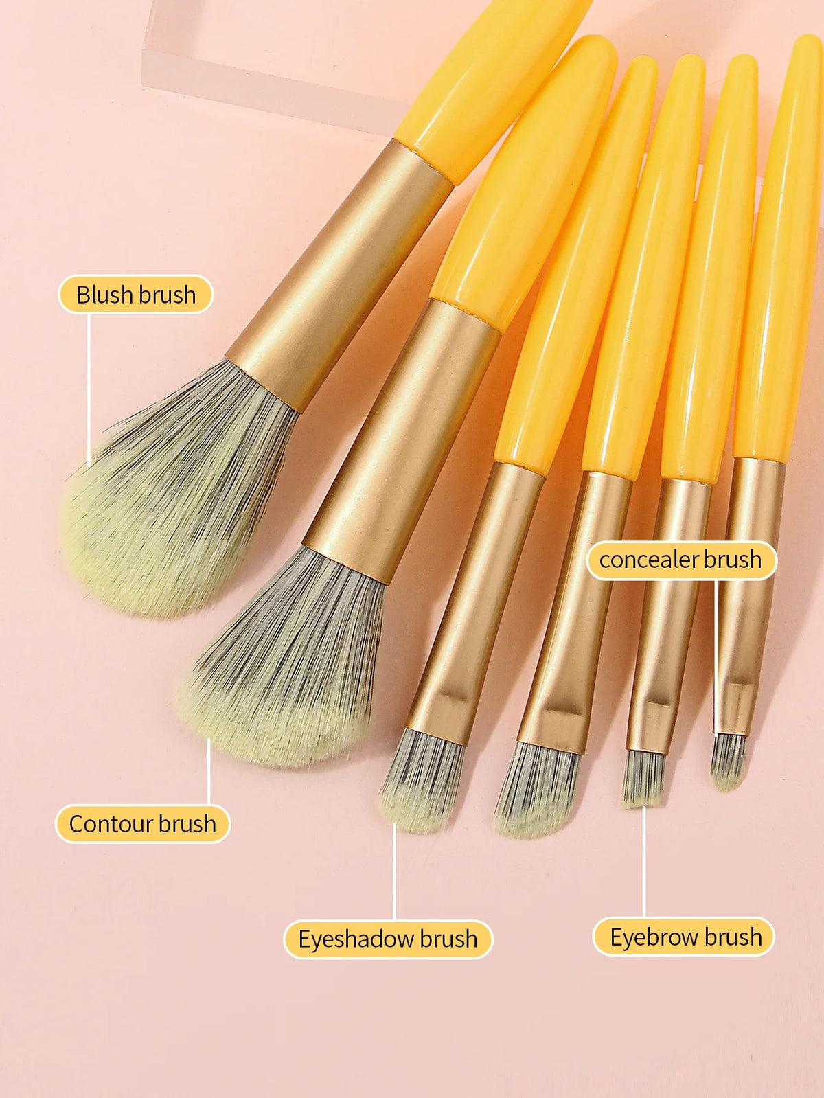 8-Piece Travel Makeup Brush Set with 2 Powder Puffs | Mini Kit