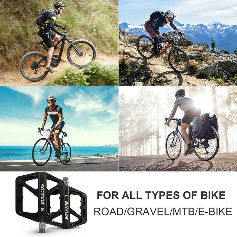 BUCKLOS Ultralight Nylon Flat Bike Pedals | MTB & Road