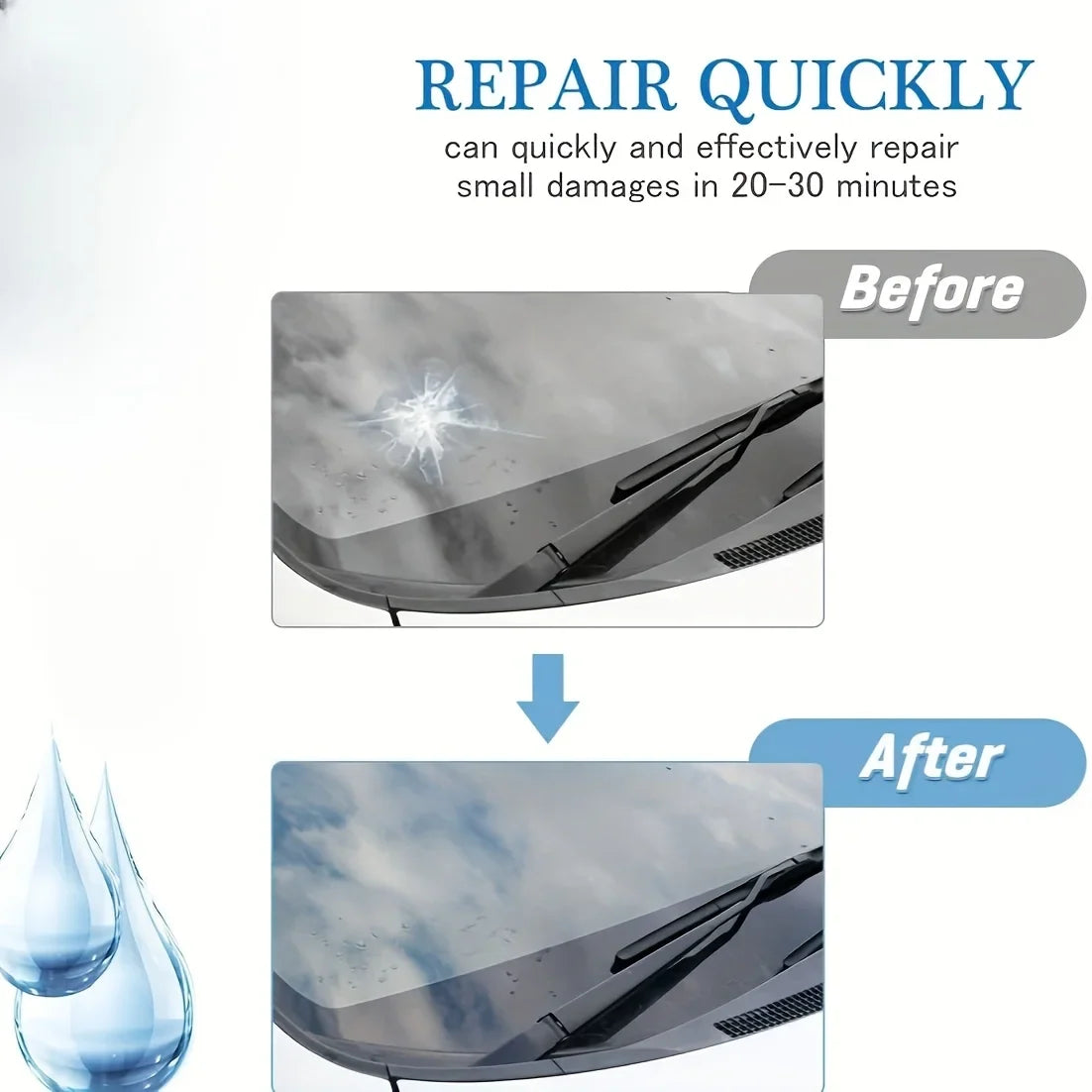Windshield Crack & Scratch Repair Kit – Auto Glass Fluid