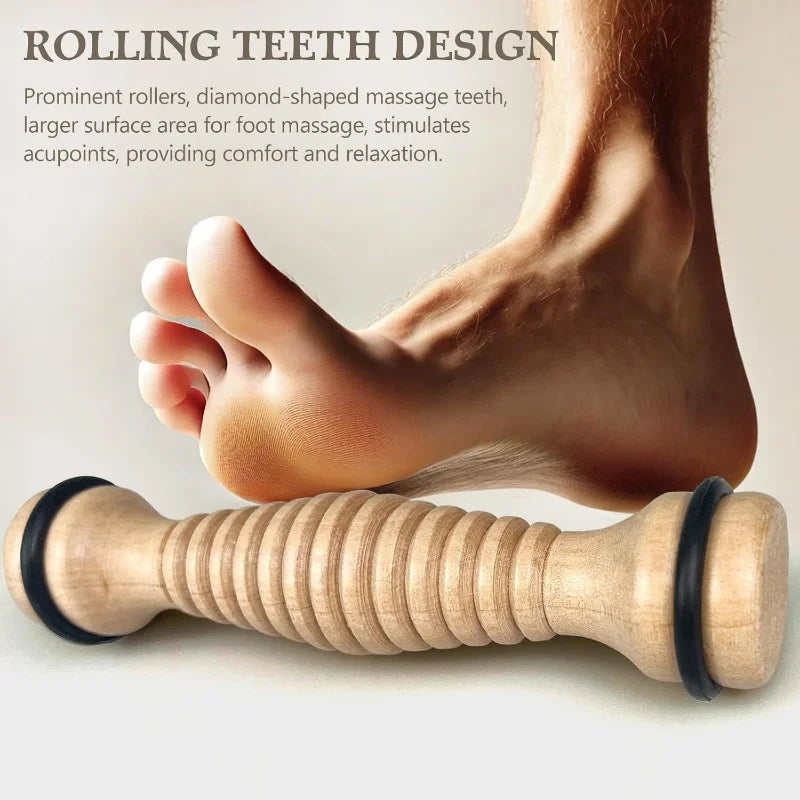 Wooden Foot Massage Roller – Acupoint Nourishing Massager
