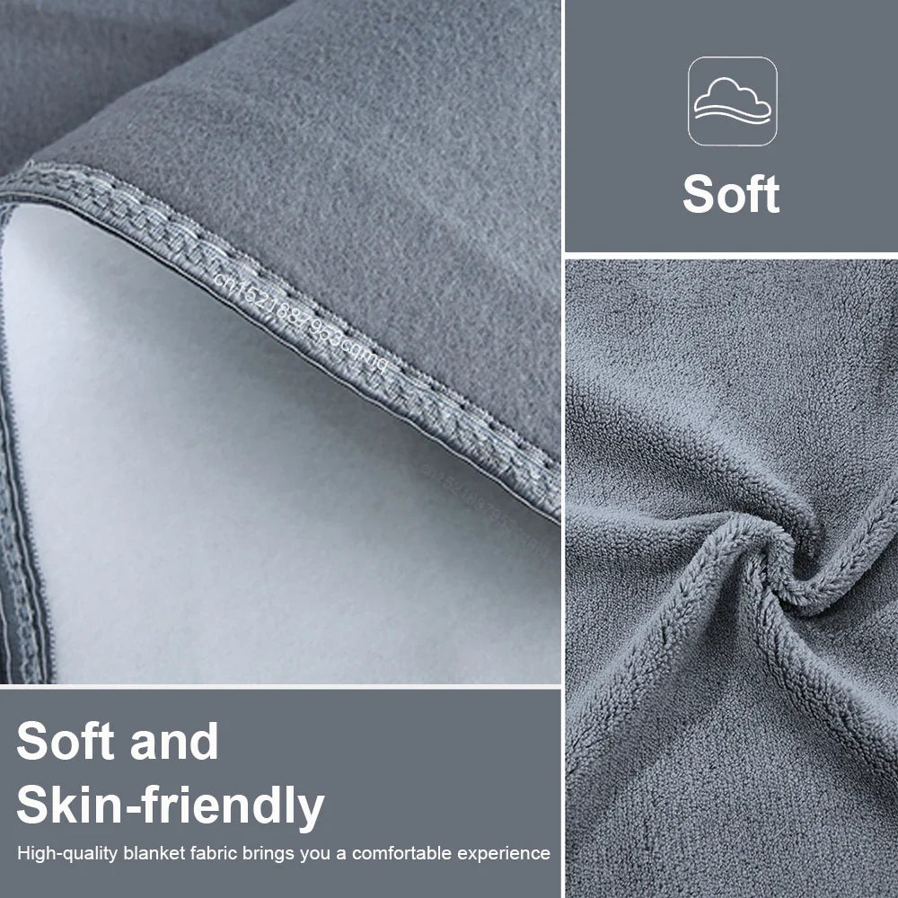 Electric Heated Blanket 220V | Auto Thermostat Plush Warmer
