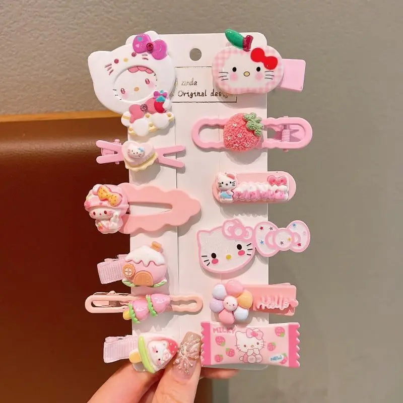 Sanrio Hello Kitty Hair Clips – Cute Cartoon Side Clamps