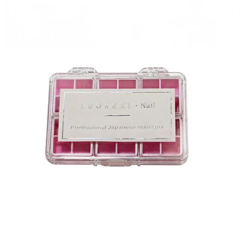 24-Grid Nail Art Organizer Box – Clear PP Storage Container