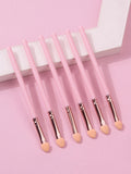 6-Piece Pink Eyeshadow Brush Set – Sponge & Blending Tools