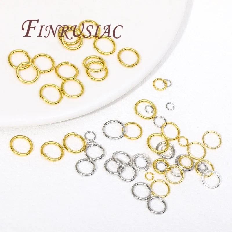 Gold Plated Open Jump Rings 3–8mm | DIY Jewelry Connectors