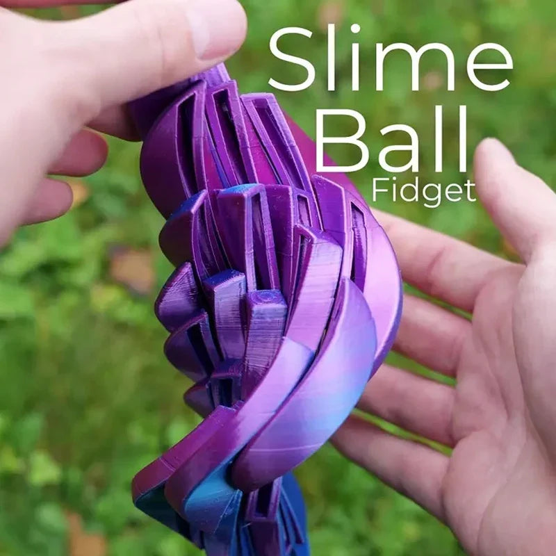 3D Printed Twistsphere Fidget Ball – Rotating Gear Flow Toy