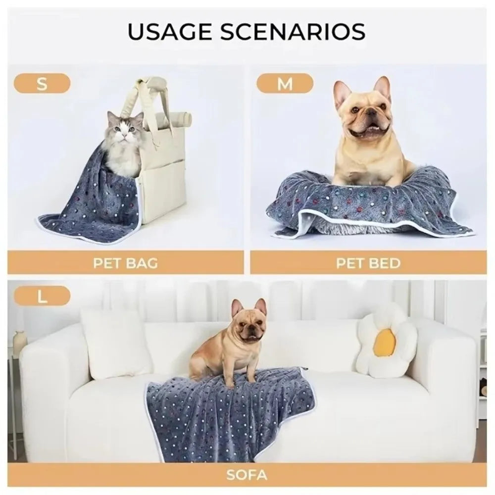 Ultra-Soft Dot Pattern Pet Blanket – Washable Cozy Fleece