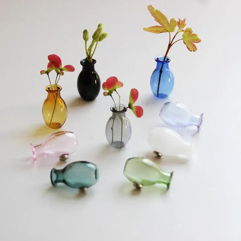 Mini Glass Vase Fridge Magnet – 3D Micro Landscape Flower Pot