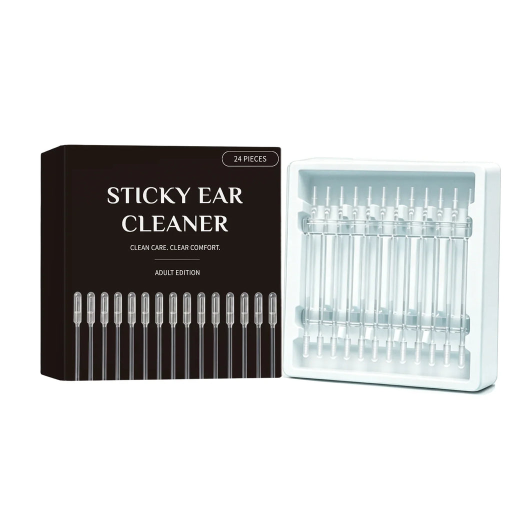 24-Pack Sticky Ear Swabs – Gentle Earwax Removal Tool
