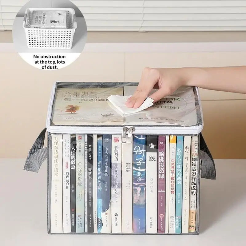 Transparent PVC Book Storage Bags with Handle – 2/3 Pcs