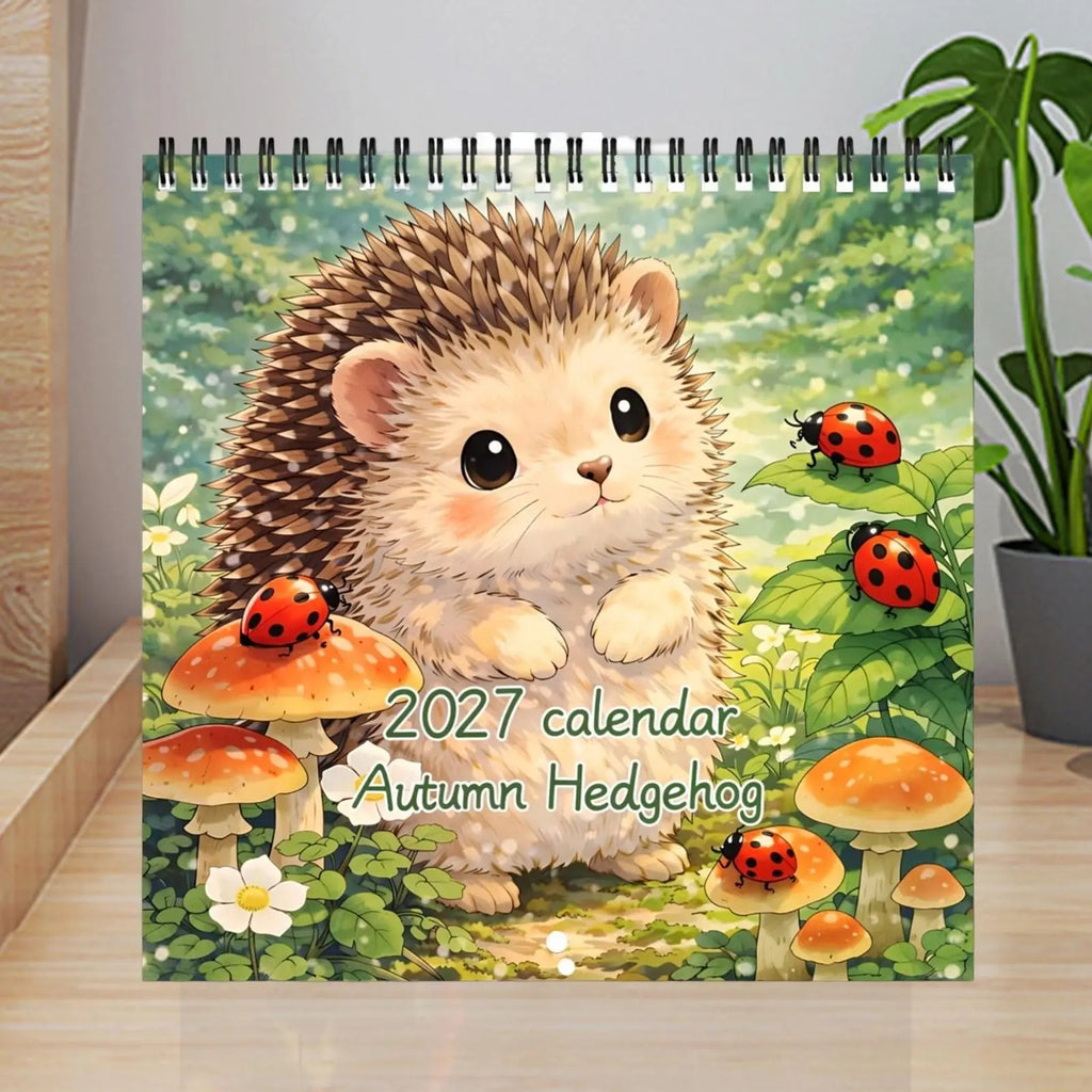 2027 Hedgehog Wall Calendar – Forest Theme Home & Office