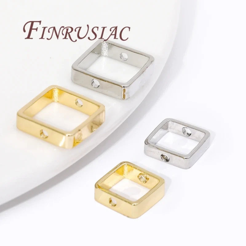 20Pcs 18K Gold Plated Bead Frames | DIY Jewelry Spacers