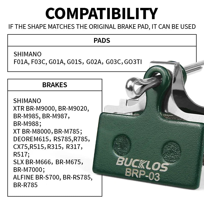BUCKLOS Ceramic Disc Brake Pads – MTB & Road Hydraulic Brakes