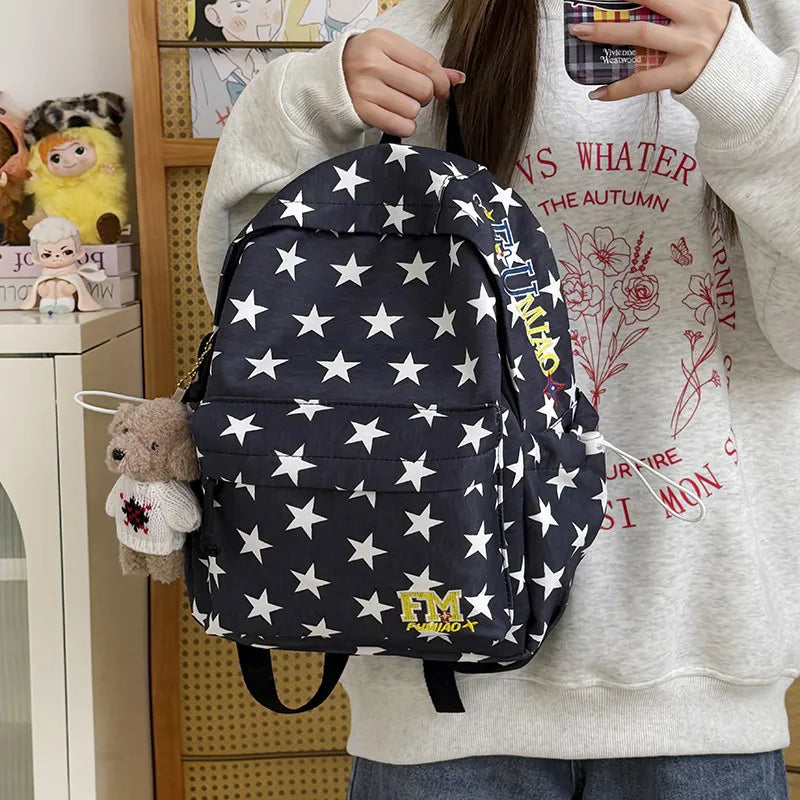 American Starry Backpack – Large Capacity Unisex College Bag