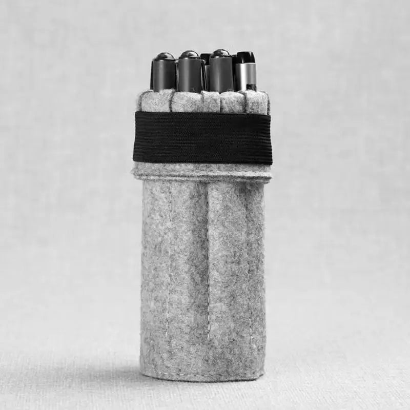 Felt Roll-Up Pen Case – 12-Slot Portable Pen Organizer