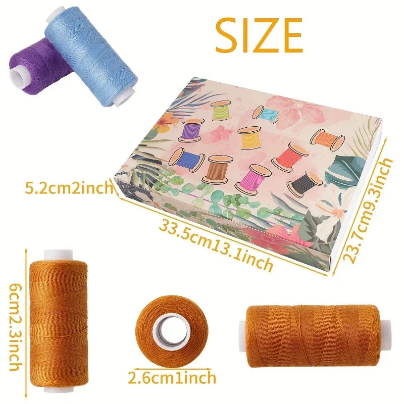 88-Roll Polyester Sewing Thread Set – Machine & Hand Sewing