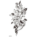 Rose Floral Temporary Tattoo Sticker – Waterproof Body Art
