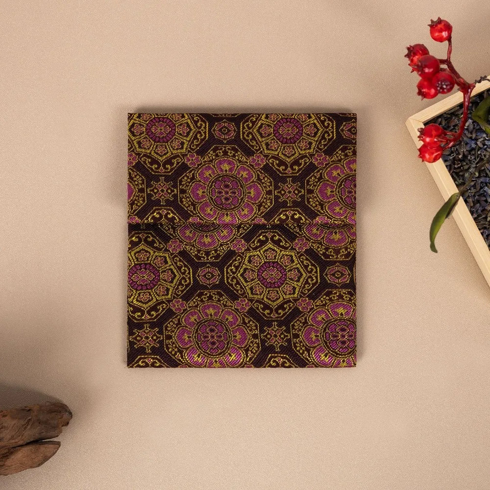 Vintage Brocade Jewelry Bag – Handmade Double Layer Pouch