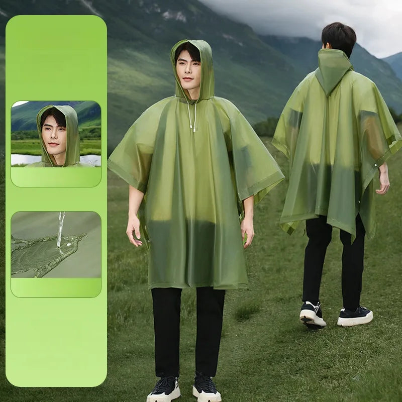 3-in-1 Waterproof Rain Poncho – Cape, Ground Mat & Tarp