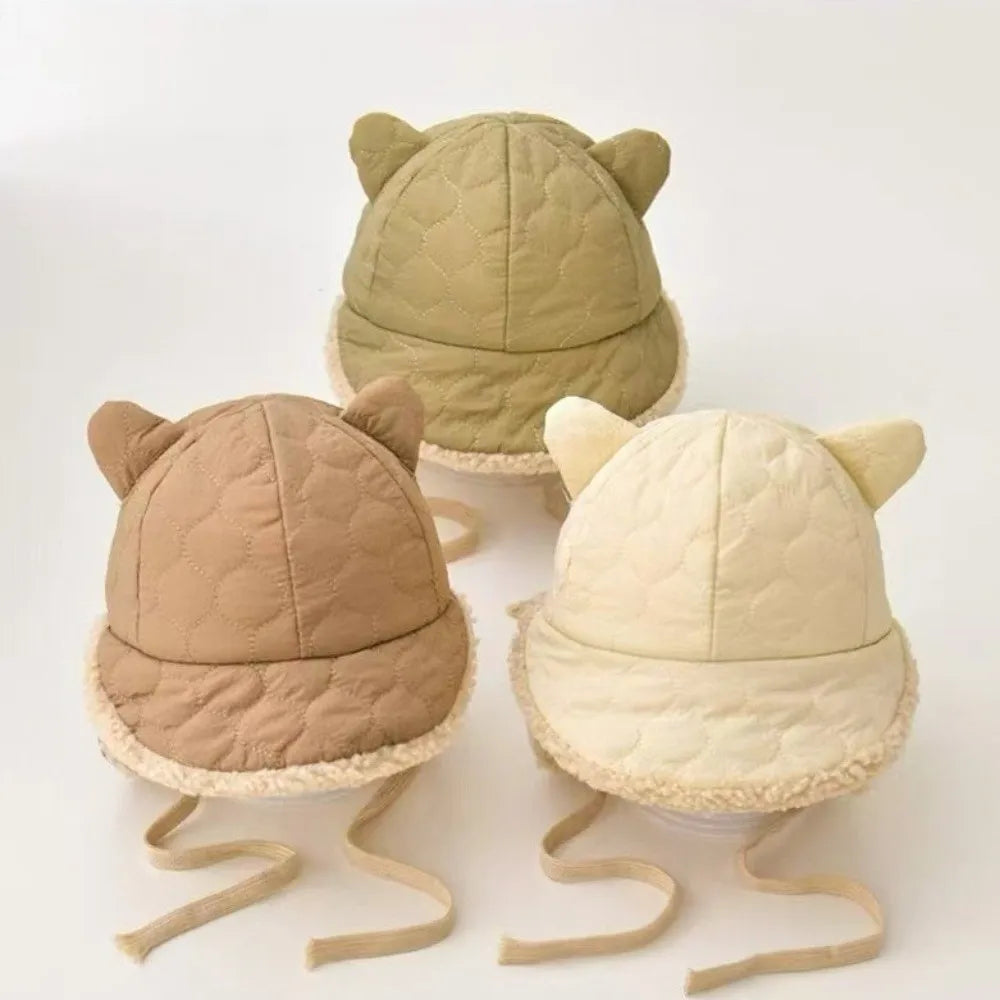 Toddler Lamb Fleece Beanie Hat with Ear Protection | 1–3Y
