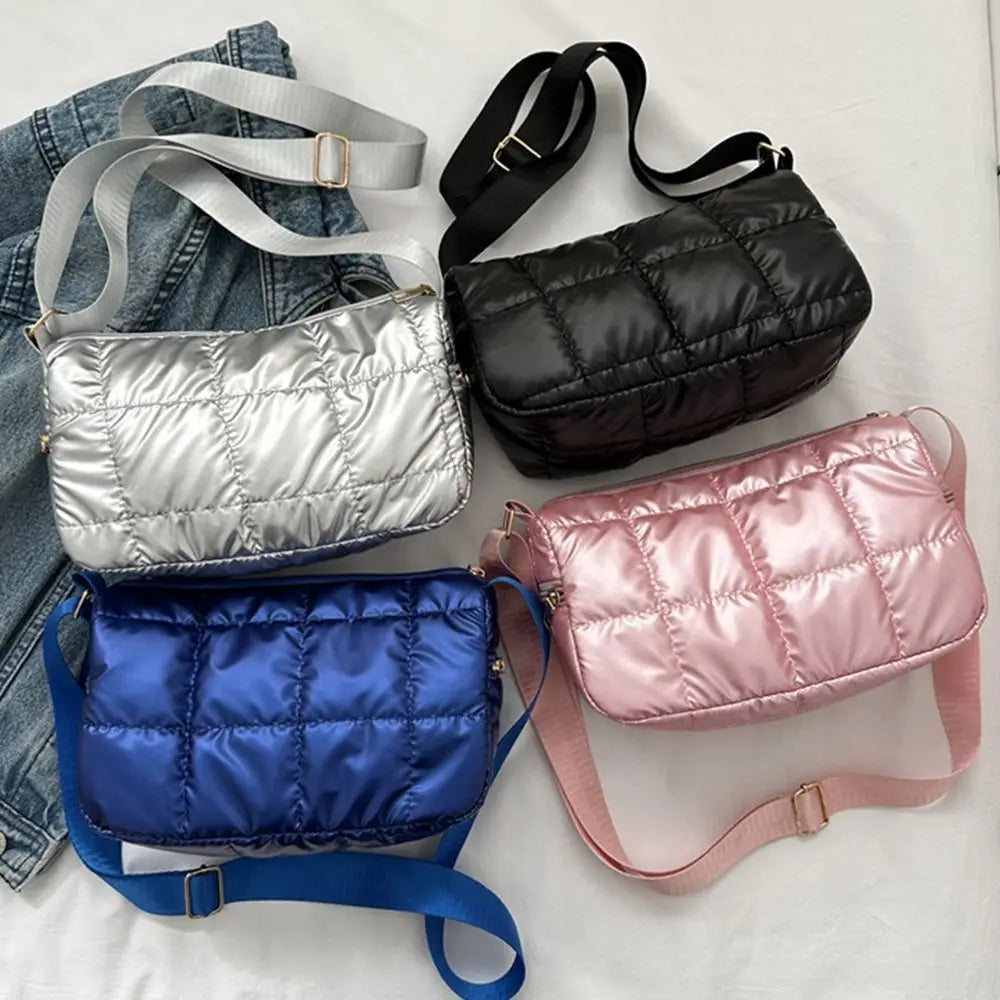 Women's Quilted Cloud Pleated Shoulder Bag | Elegant Messenger