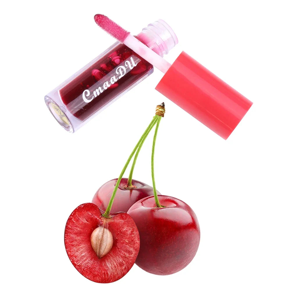 CmaaDu Cherry Hydrating Lip Gloss – Waterproof Red Lip Glaze