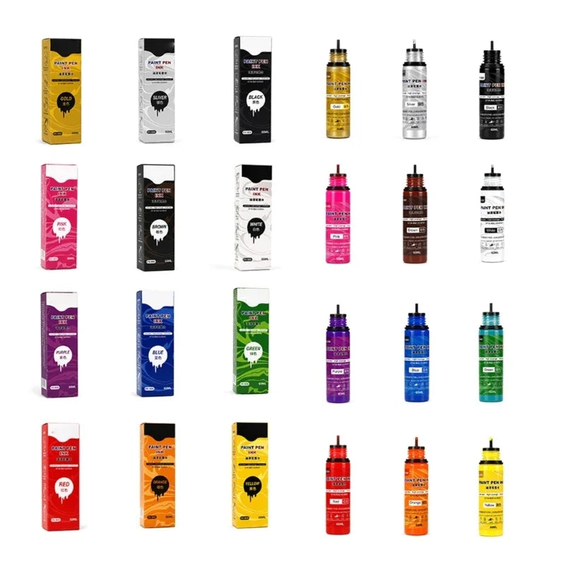 12-Color Oil-Based Paint Set for Models & Crafts – 60ml Bottles