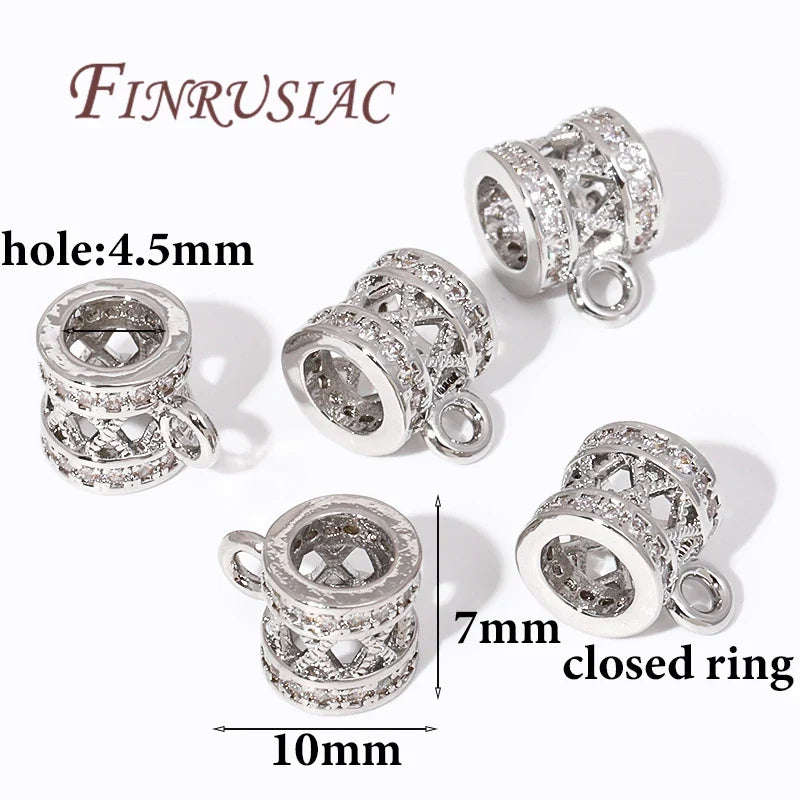 18K Gold Plated Zircon Pendant Bail Connectors | DIY Jewelry