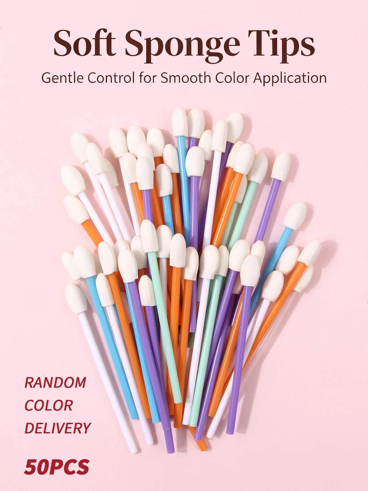 50-Piece Sponge Makeup Brush Set – Eye, Lip & Concealer