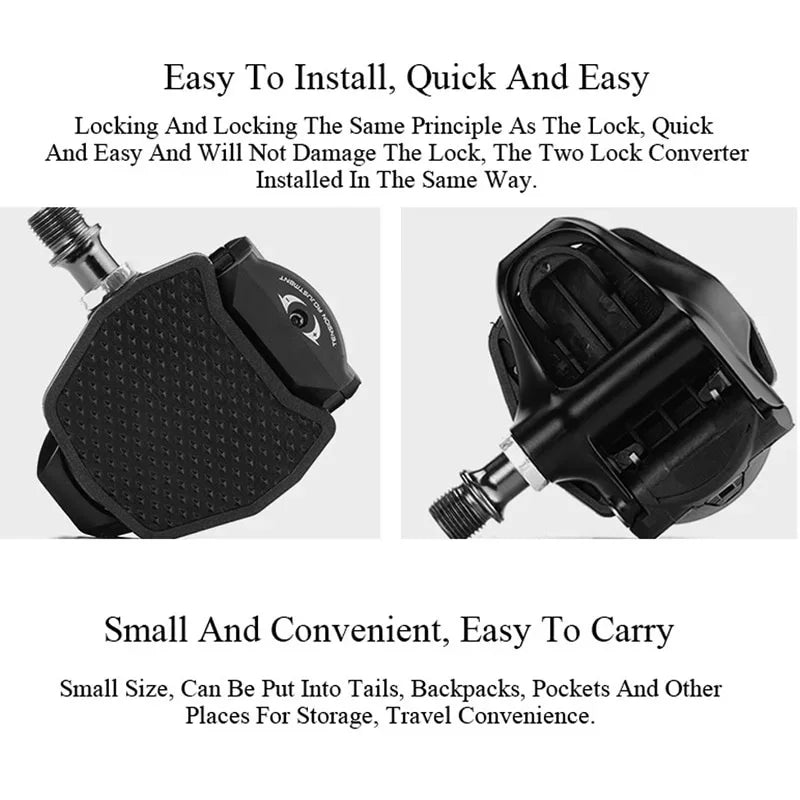 Clipless Pedal Adapter SPD to LOOK KEO Road Bike Converter