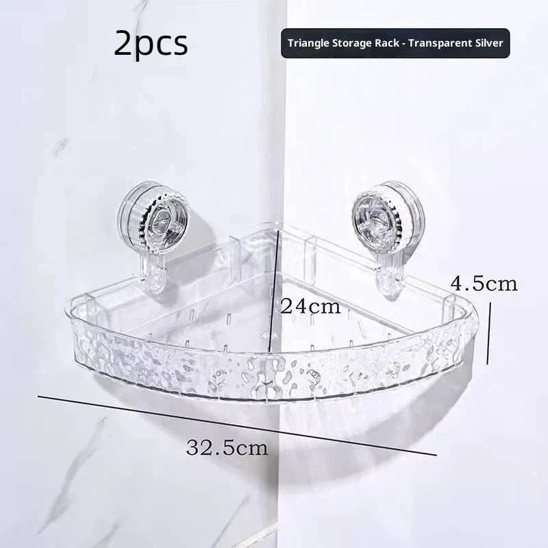 Suction Cup Shower Shelf – No-Drill Caddy, 1 or 2 Pcs