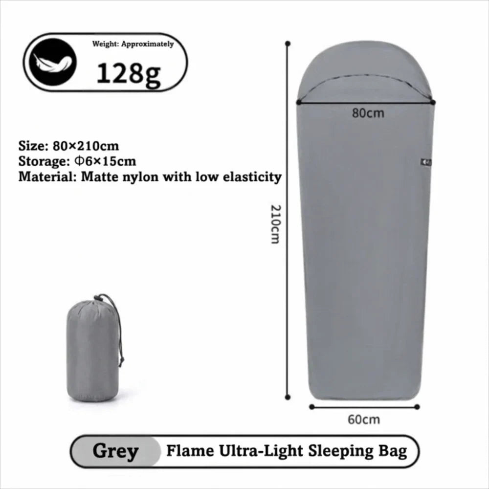 Ultralight Nylon Sleeping Bag Liner – Single Size Camping Sheet