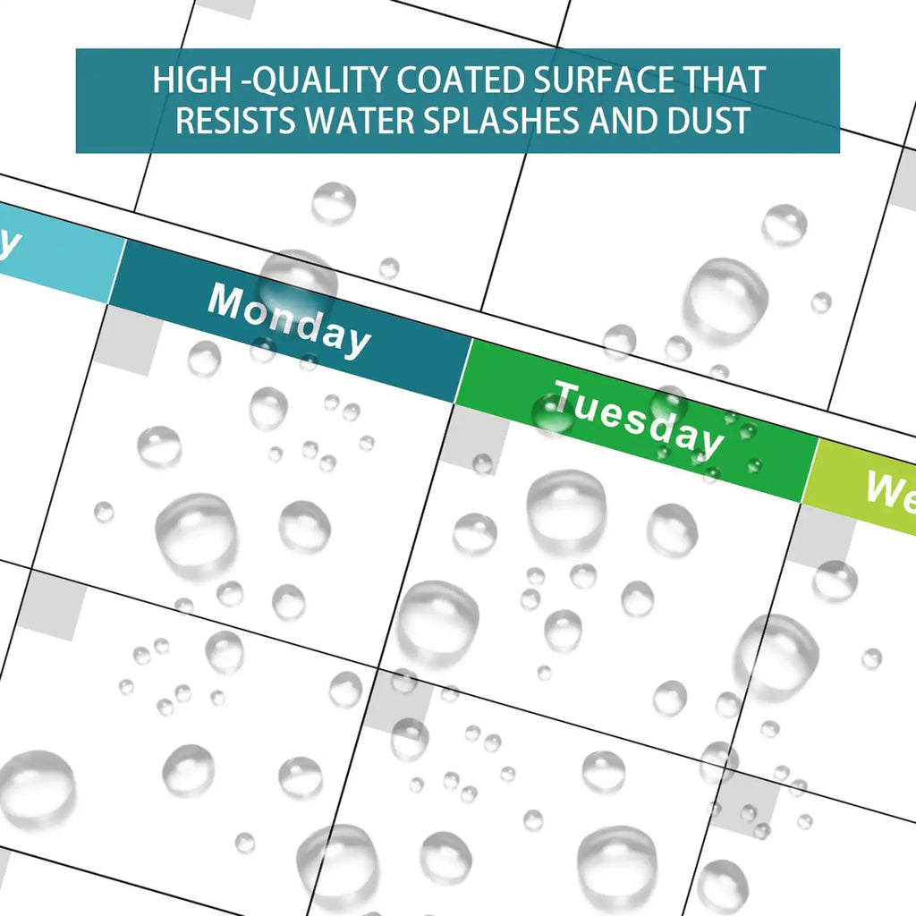 3-Month Dry Erase Wall Calendar – Reusable Undated Planner