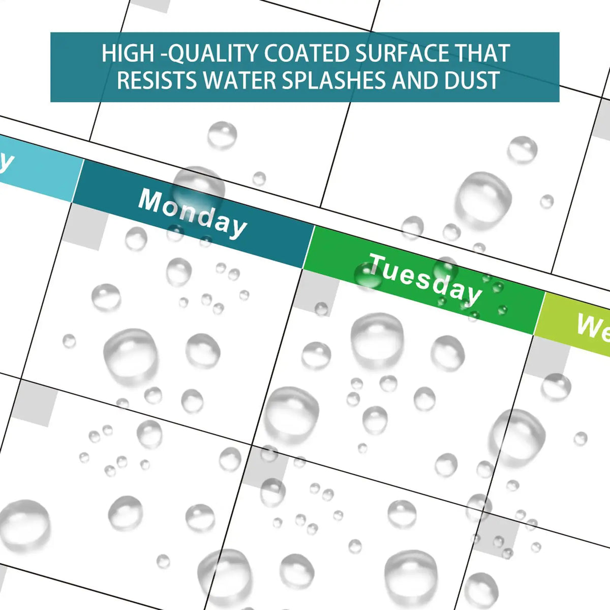 3-Month Dry Erase Wall Calendar – Reusable Undated Planner