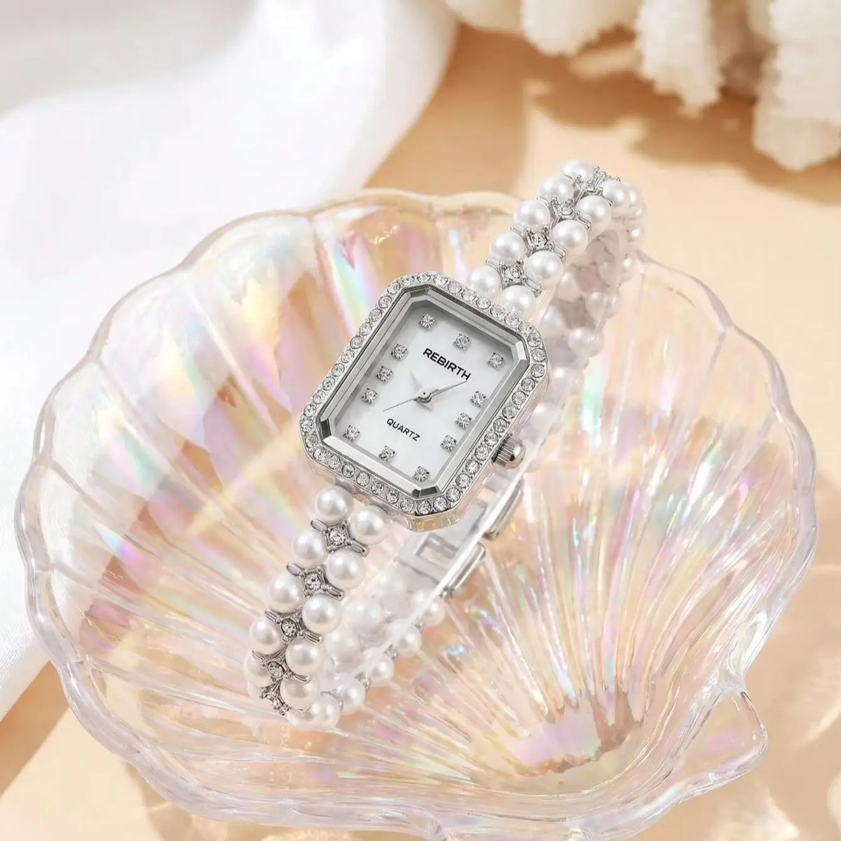 Women's Square Quartz Watch – Light Luxury Stainless Steel