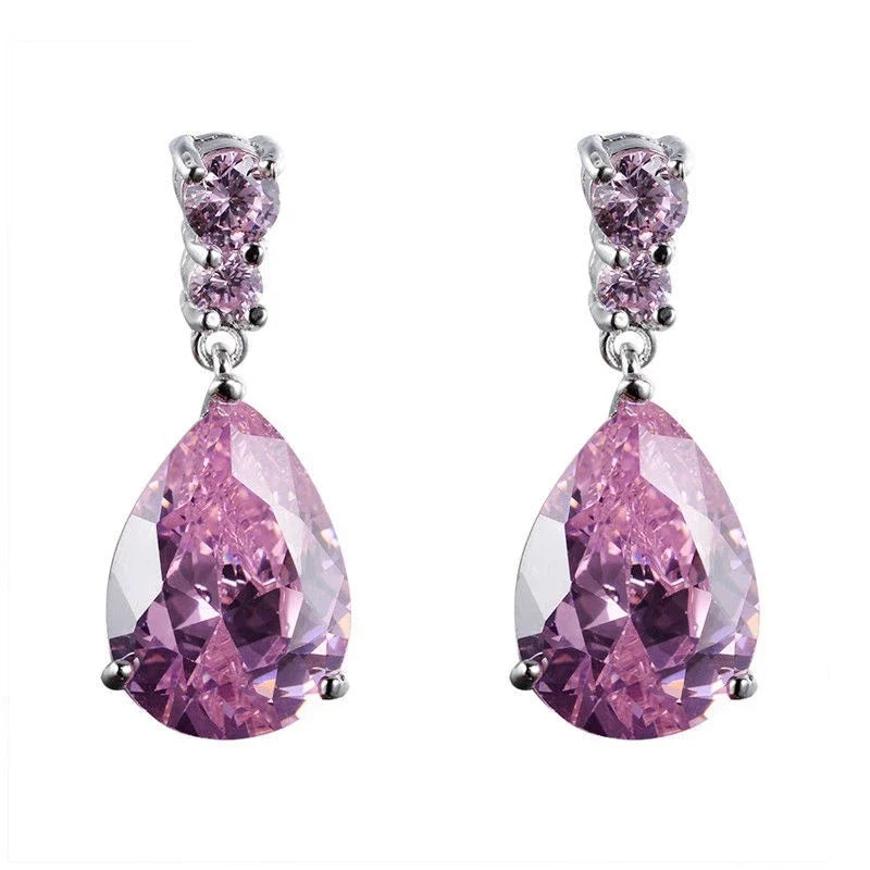 Women's Crystal Teardrop Drop Earrings – Wedding & Party Jewelry