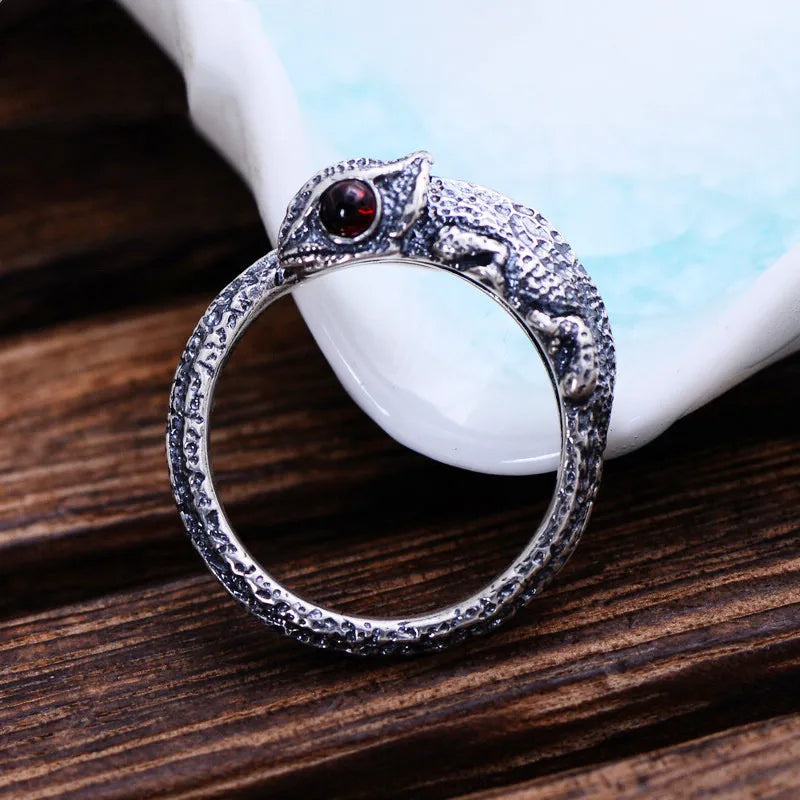 Vintage Punk Dragon Snake Tiger Adjustable Ring | Unisex